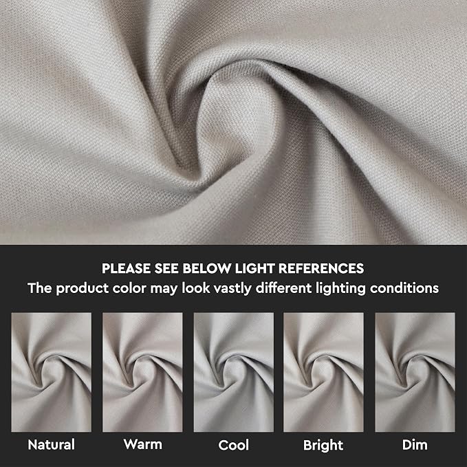Encasa XO Table Runner, Cotton Canvas Dining Runner 13"x72" | Light Grey - Image 3