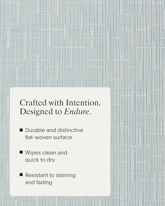 Chilewich Bamboo Placemats Set of 4 - Woven Rectangle Placemats - Reusable, Stain-Resistant, Indoor/Outdoor Tabletop Protection - 19" x 14" - Seaglass