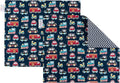 Funkins Reusable Cloth Placemats for Kids & Lunch Boxes | Reusable, Eco-Friendly | 15"x13", 2-ply, Thick, Absorbent, Machine Washable | Set of 2 Placemats (Transportation)