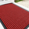 OLANLY Front Door Mat Indoor Outdoor Entrance, Waterproof Heavy Duty Doormat, Fade Resistant, Low Profile, Easy Clean Patio Porch Welcome Floor Mats for Entry, 29.5x17, Red