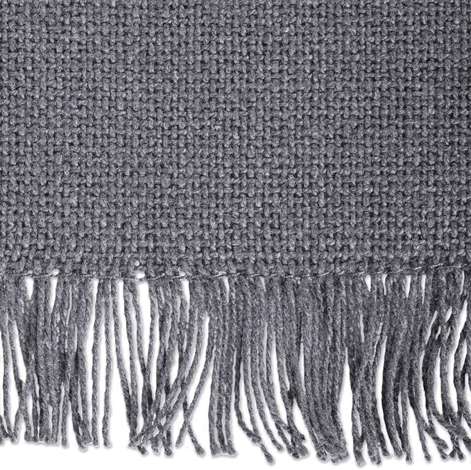 DII Everyday Collection, Fringed Solid Tabletop, Placemat Set, 6 Piece - Image 2