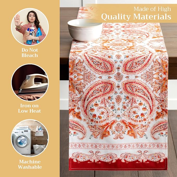 Maison d' Hermine Table Runner 100% Cotton 14.50" x 108" | Table Runners 108 - Image 3