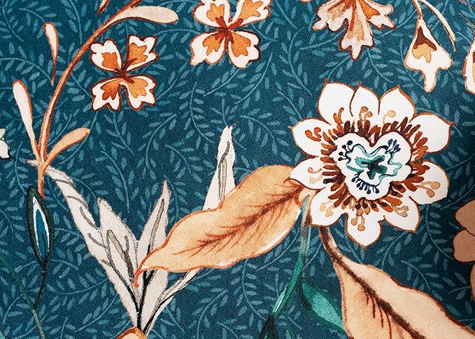 Maison d' Hermine Table Cloth Rectangle Table 100% Cotton 70 x 140 Inches Fall Tablecloth Reusable Everyday Use for Thanksgiving Christmas Decorations Dining Farmhouse Party (Luxury Loft - Dark Teal)