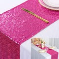 ShiDianYi Fuchsia Party Decorations Pack of 5 12x72-Inch Sequin Table Runners by ShiDianYi