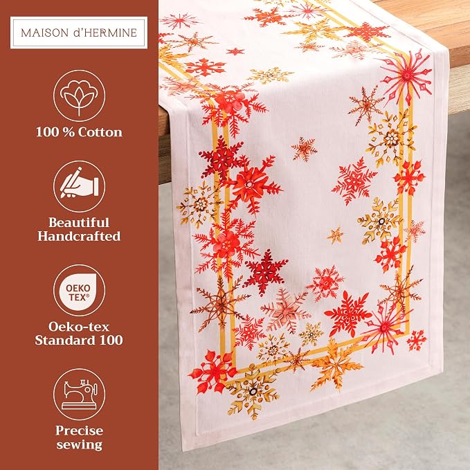 Maison d' Hermine Table Runner 100% Cotton 14.50" x 72" | Table Runners 72 - Image 2