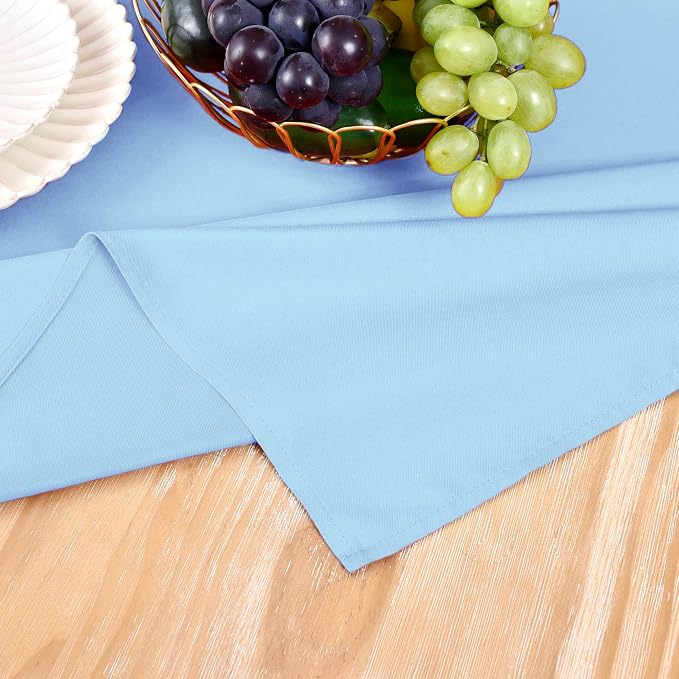 MEANMOY Baby Blue Table Runner 108 Inches Long Waterproof Table Runners | - Image 5