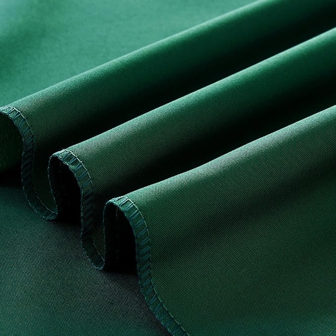 6-Pack Round 90-inch Blackish Green Table Cloths, Solid Stain and Wrinkle Resistant Circular Tablecloth, Premium Plain Weave Polyester Fabric Table Linen Covers for Hotel, Banquet