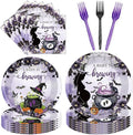 96 Pcs A Baby Is Brewing Halloween Baby Shower Decorations, Witch Brew Plates by EoBeCy