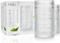 Glaver's Hobnail Drinking Glasses, 15 Oz. Cocktail Drinking Glassware Set by Glavers