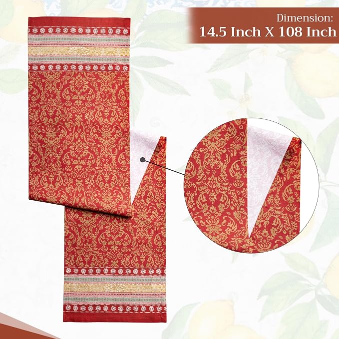 Maison d' Hermine Table Runner 100% Cotton 14.50" x 108" | Table Runners 108 - Image 4
