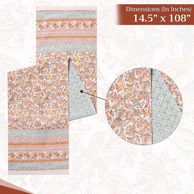 Maison d' Hermine Table Runner 100% Cotton 14.50" x 108" | Table Runners 108 - Image 4