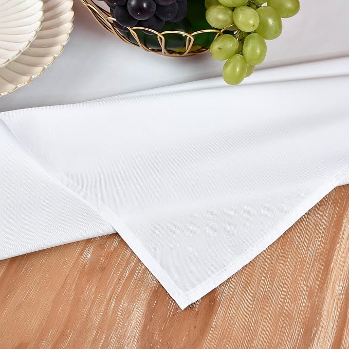 MEANMOY White Table Runner 90 Inches Long Waterproof Table Runners | Washable - Image 5