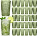 48 Pcs 16 oz Plastic Vintage Drinking Glasses Stemless Ribbed Highball Glasses by Unknown