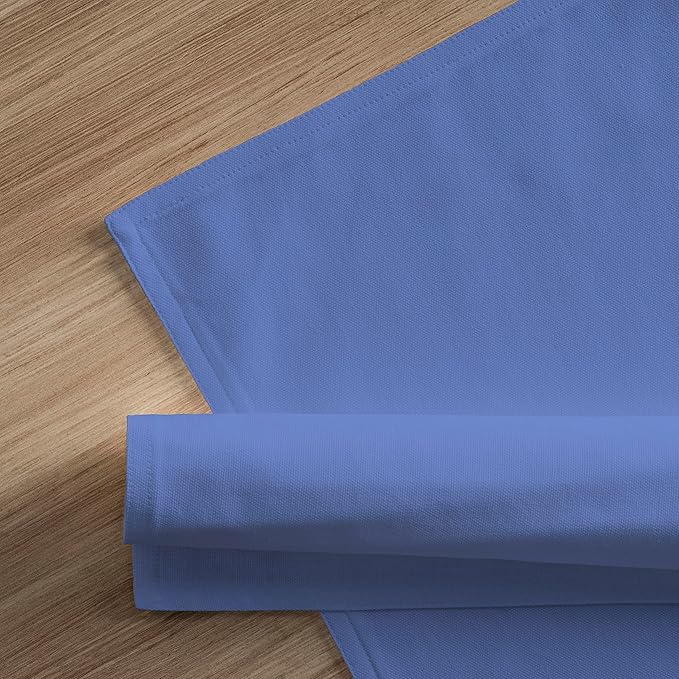 Calicot Placemats Set of 6 100% Cotton Washable Cloth Place Mats, Reusable Table Mats for Spring/Summer & Thanksgiving Christmas Decorations Kitchen Dining Party Wedding (Bel Air Blue, 13" x 19")