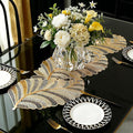 FAVE Table Runner 36 Inches Vinyl Golden Table Runner | Heat Resistant Table by FAVE