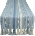DII Farmhouse Braided Stripe Table Runner Collection, Stonewash Blue by DII