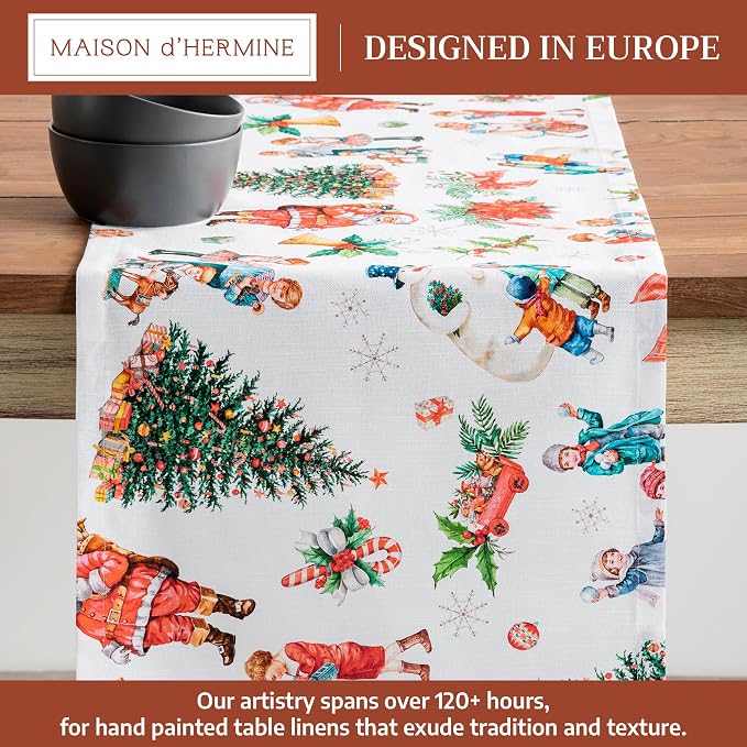 Maison d' Hermine Table Runner 100% Cotton 14.50" x 108" | Table Runners 108 - Image 2