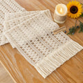Keketoarrange Boho Macrame Table Runner 12x72 Inch | Woven Burlap Rustic Runner by KEKETOARRANGE