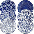 vancasso 10.25" Blue Dinner Plates Set of 6, Porcelain Vintage | Microwave by vancasso