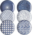 Selamica 8 inch Porcelain Dinner Plates, Large Size Serving Plate by Selamica