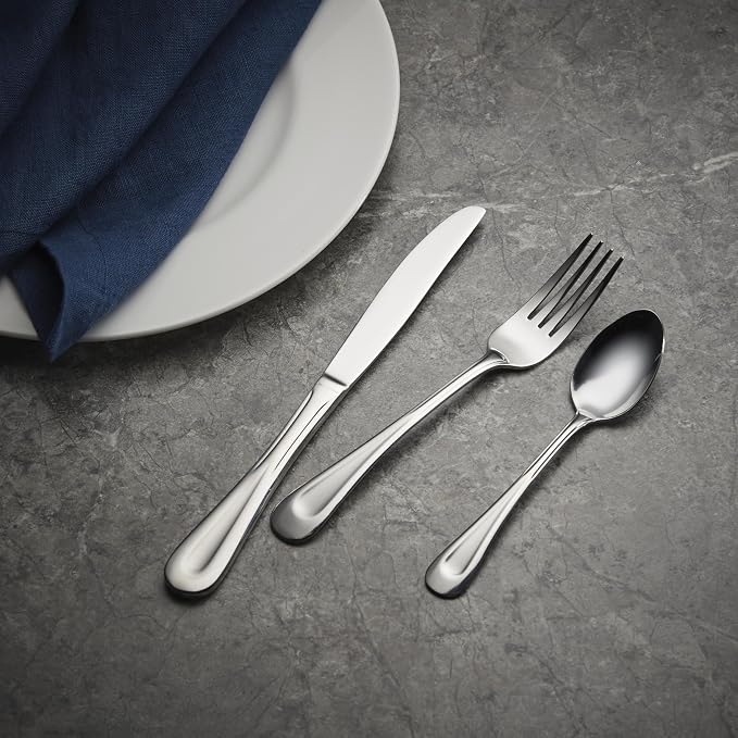 Oneida Silverware Set, Satin Sand Dune Everyday Dinner Forks Flatware Set - Image 4