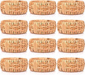 ALPHA Living HOME Natural Rattan Napkin Rings Set of 12 by ALPHALivingHOME