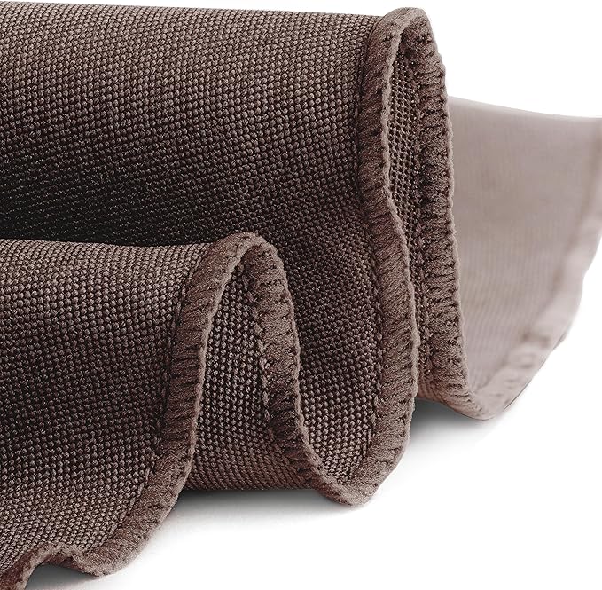 Gee Di Moda Round Tablecloth - 120 Inch Chocolate Round Table Cloth for 60 to 96 Inch Round Tables - Heavy Duty Washable Fabric - for Buffet Table, Holiday Party, Dinner, Wedding & Baby Shower