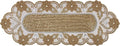 Elegant 36" Gold Beaded Table Runner – Handmade Decorative Beads Runner by byHomeDecorativeProduct
