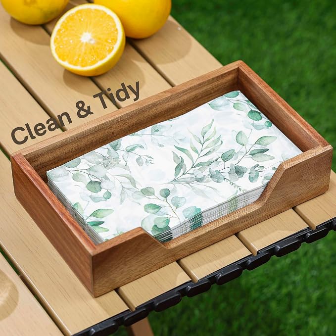 Guest Towel Napkin Holder, Disposable Hand Towel Holder | Wooden Guest Towel - Image 4