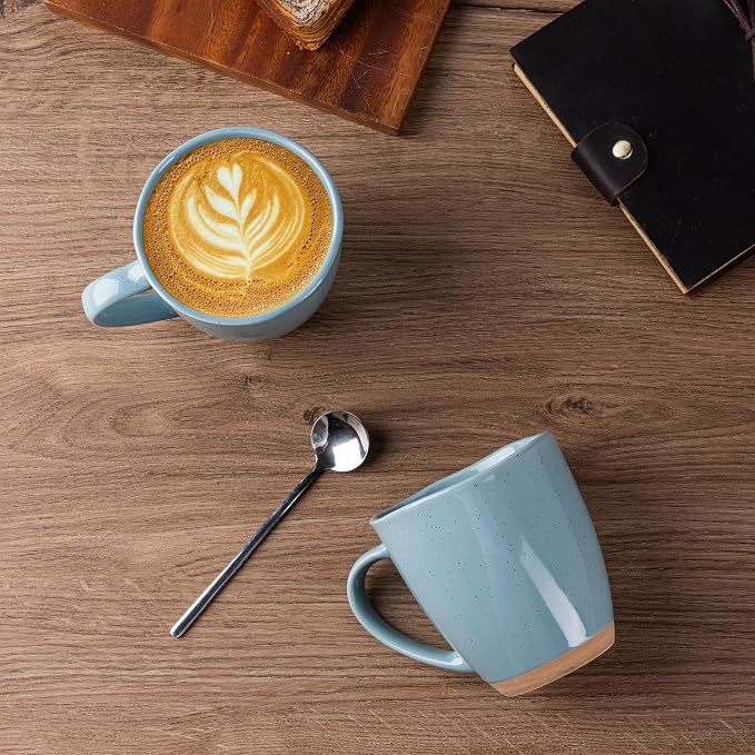 AmorArc 12oz Ceramic Coffee Mugs set of 6, Stylish Coffee Mugs - Image 3