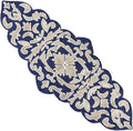 Beaded Table Runner, 36x13 | Glass beads on polyester satin backing, 36x13 in by CLEENTABLE