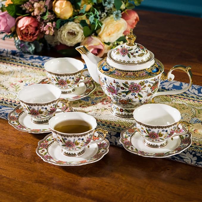 ACMLIFE Tea Set for Adults, Bone China Tea Set - Image 8