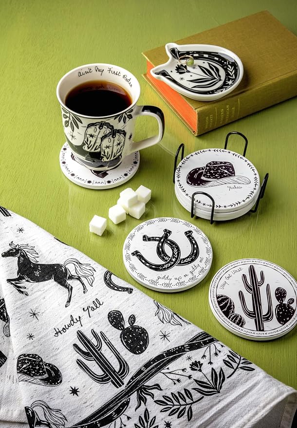 Karma Gifts 14 oz Black and White Boho Mug Raven - Image 6