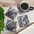 Blue Ridge Mountain Gifts - Custom Coasters Printed Family Photos, Housewarming Gift, Family Portrait Collage, Personalized Photo Prints, Personlaized Square Coasters, Custom Home Decor