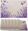 6 Pcs Placemats,Lavender Butterfly Placemat,Purple Table Mats Washable Recyclable Table Placemats for Indoor Outdoor Heat Resistant Kitchen Dining 12"x18"
