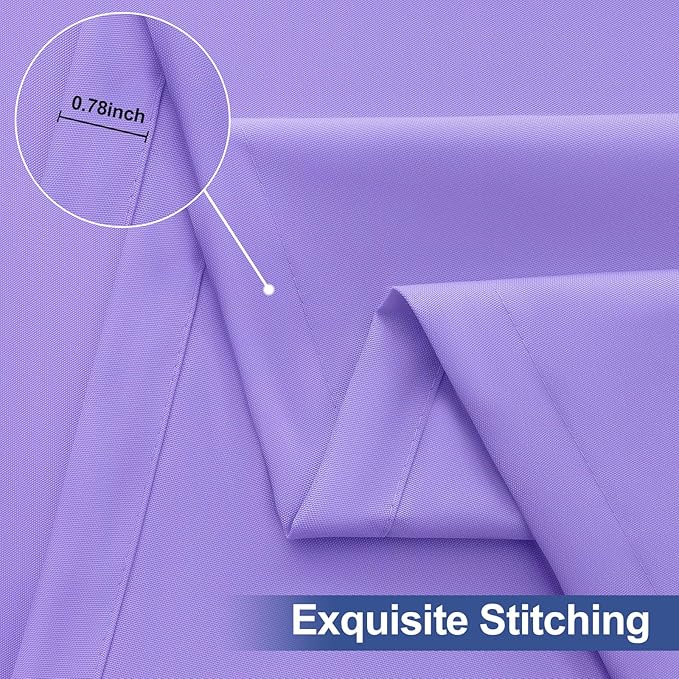homing 2 Pack Rectangle Table Cloth, Elastic Fitted Fabric Tablecloth Fits for 4 Foot Folding Tables, Washable Table Cover for Picnic, Camping, Indoor & Outdoor (Lavender, 24" x 48")