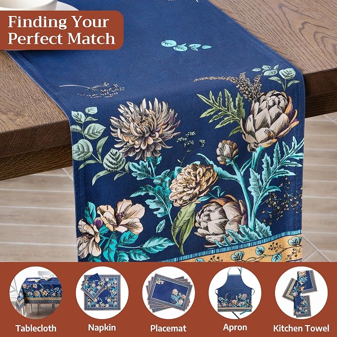 Maison d' Hermine Table Runner 100% Combed Cotton 14.5"x108" | Table Runners - Image 7