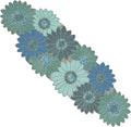 Floral Beaded Table Runner, 13x36 | Glass beads, polyester backing, handcrafted by CLEENTABLE