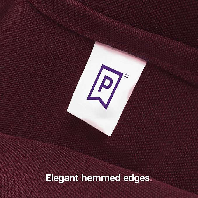 Gee Di Moda Round Tablecloth - 108 Inch Burgundy Round Table Cloth for 48 to 72 Inch Round Tables - Heavy Duty Washable Fabric - for Buffet Table, Holiday Party, Dinner, Wedding & Baby Shower