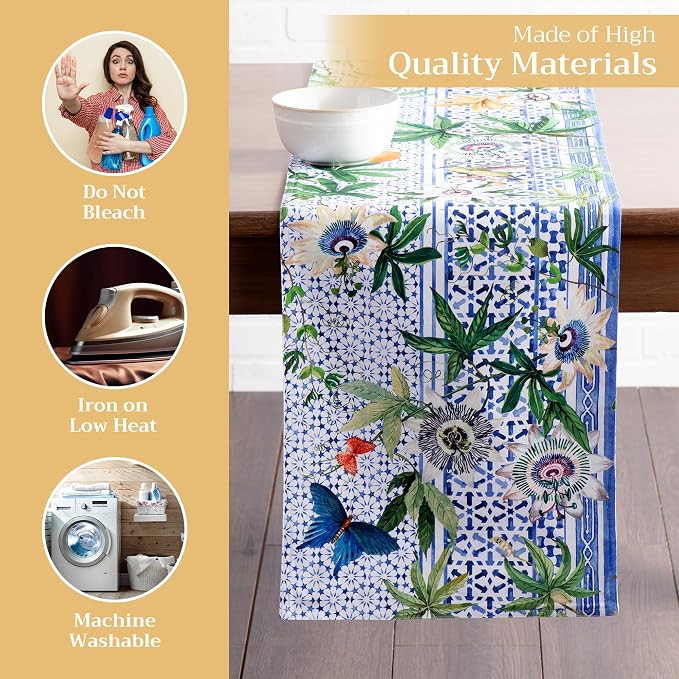 Maison d' Hermine Table Runner 100% Cotton 14.50" x 108" | Table Runners 108 - Image 3