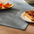 Rustic Cotton Linen Table Runner, 13x60 Inches Dark Grey | Farmhouse Style by ZEEMARTONLINE