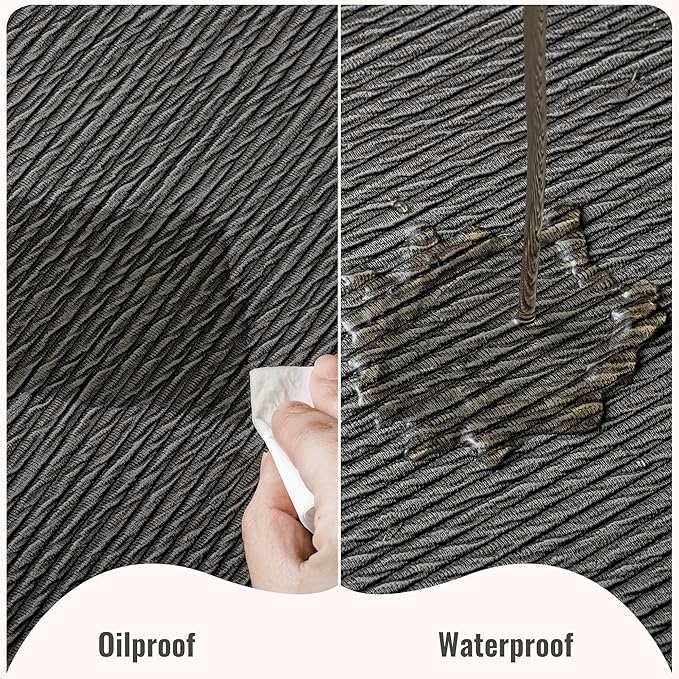 Jovono Faux Leather Placemats Set of 4, Waterproof Washable Table Mats, Easy-Clean Heat Resistant Kitchen Vinyl Place Mat for Dining Table, Restaurant, Indoor, 17.8"x11.8", Gray