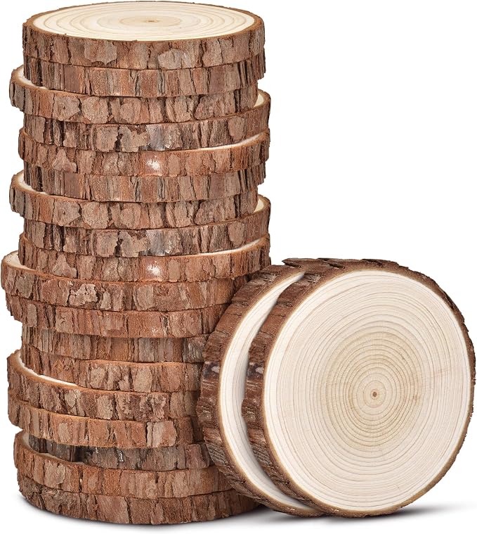 Unfinished Natural Wood Slices by LESUMI