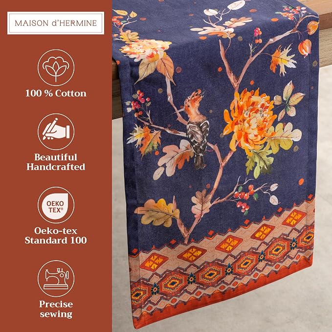 Maison d' Hermine Table Runner 100% Cotton 14.50" x 72" | Table Runners 72 - Image 2