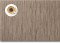 Placemats Set of 4 - Easy Clean Woven Vinyl Placemats for Dining Table, Indoor/Outdoor Place Mats, Washable PVC Table Mats （Light Brown）