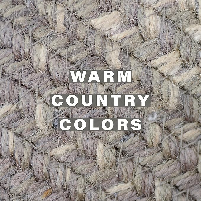 Homespice Grey Cloud Jute Braided Rope Coasters 4", Warm Lodge and Cabin Decor, Set of 6, Multicolor - Durable, Absorbs Moisture, Easy to Clean and Protects Furniture