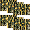 Lemon Placemats Set of 6, Yellow Lemon Place Mats, Fruit Waterproof Washable Table Mats for Home Party Indoor Kitchen Dining Table Decoration 12x18 Inch