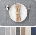 Faux Leather Placemats Set of 4 Vinyl Washable Wipeable Table Mats for Kitchen Dining Table Heat Resistant Waterproof Modern Indoor/Outdoor Placemats Non-Slip Easy Clean Place Mats (Stargaze)