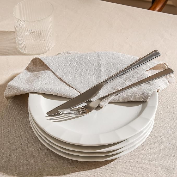 Stone Lain Oasis Stoneware Plate Dish Set, 4-Piece Dinner Plates - Image 2