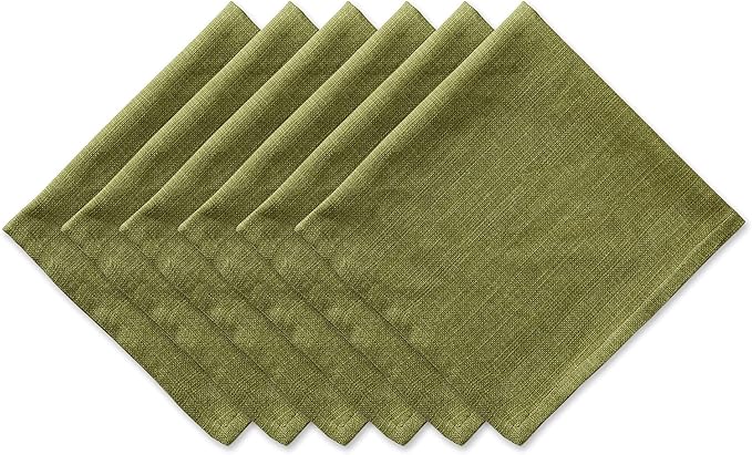 DII Variegated Tabletop Collection, Napkin Set, Olive Green, 6 Piece by DII